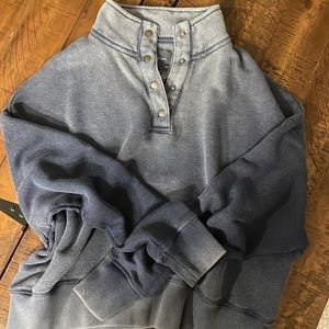 American Eagle Quarter Button Pullover Polo